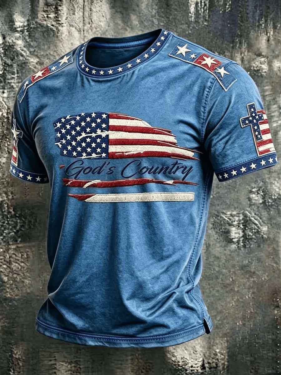 Men's God's Country Short Sleeves T-shirt