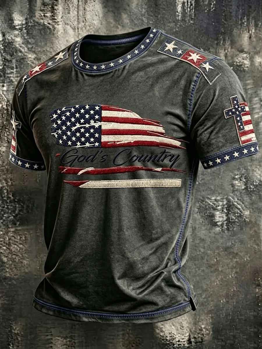 Men's God's Country Short Sleeves T-shirt