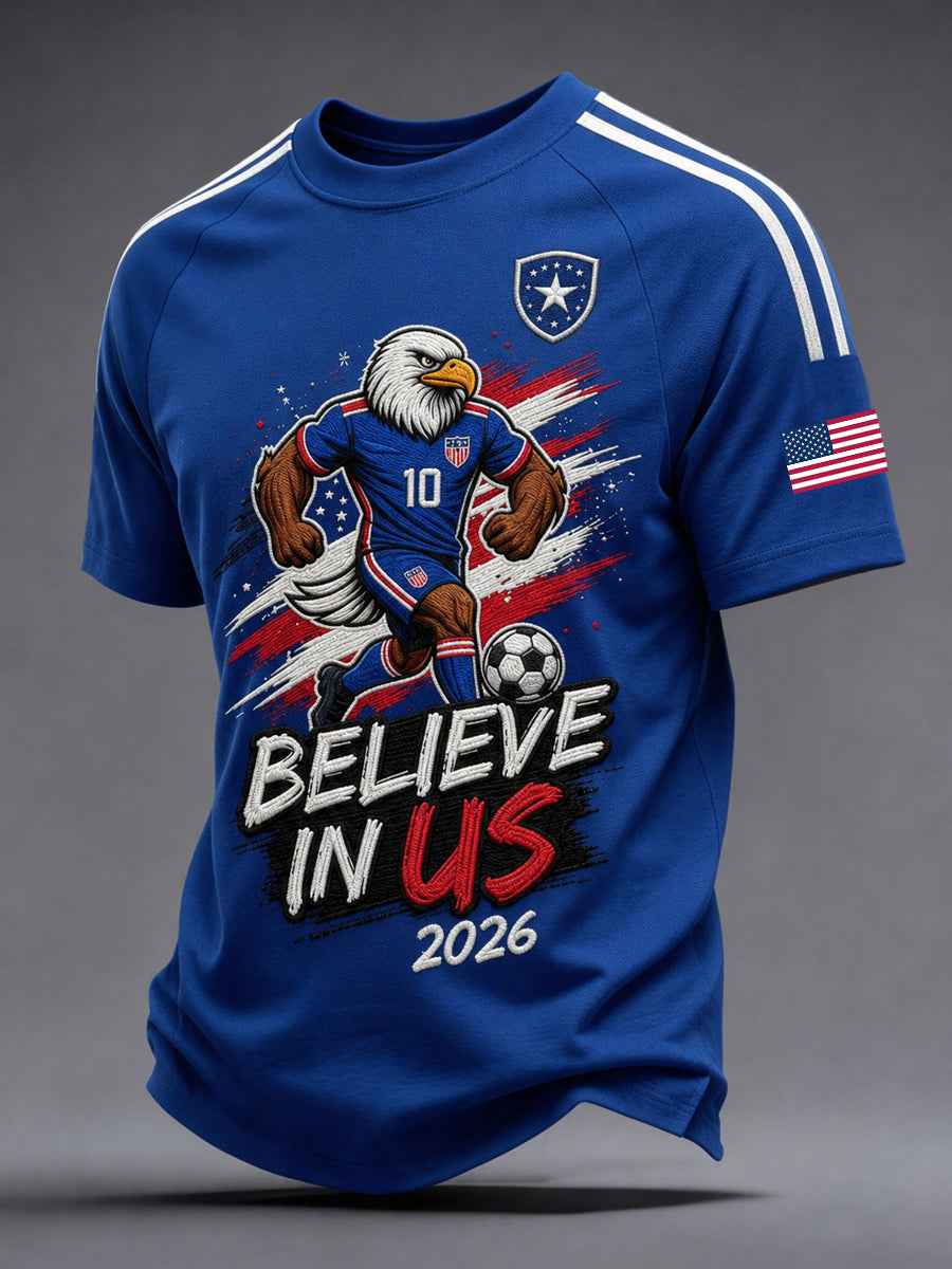 Men's Gift For Soccer Fans Print Casual Tee