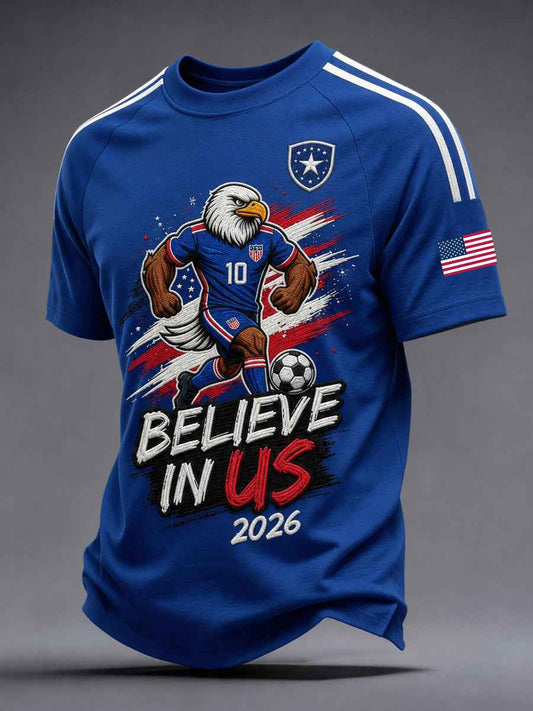 Men's Gift For Soccer Fans Print Casual Tee