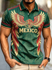 Men's Mexico Football Lover Printed Casual Tops