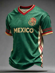 Men's Mexico Football Lover Printed T-shirt