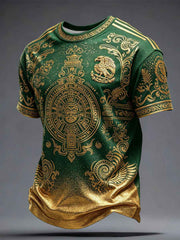 Men's Mexico Football Lover Art Printed T-shirt