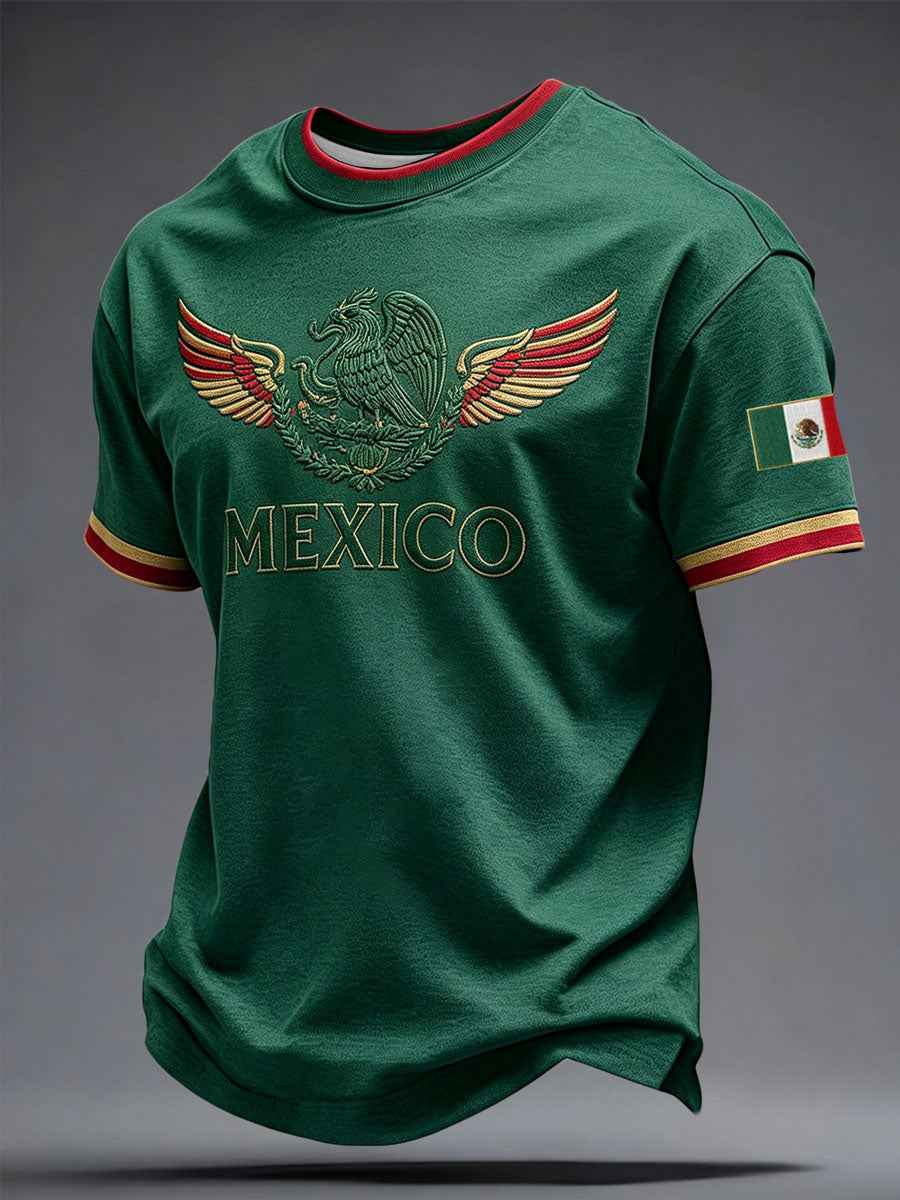 Men's Mexico Football Lover Printed T-shirt
