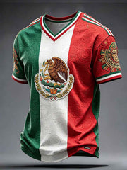 Men's Mexico Art Football Lover Printed T-shirt