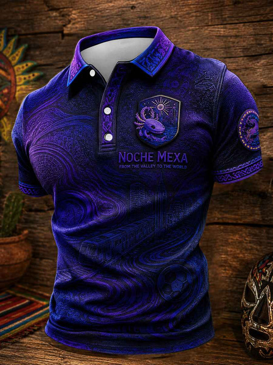 Men's Mexico Proud Art Printed Casual Tops