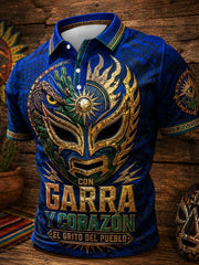Men's Mexico Proud Art Printed Casual Tops