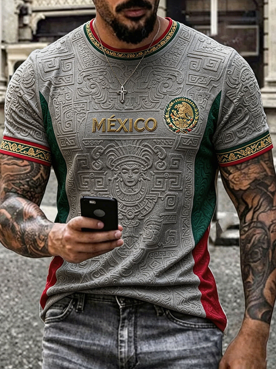 Men's Mexico Proud Art Printed T-shirt gracestitchs