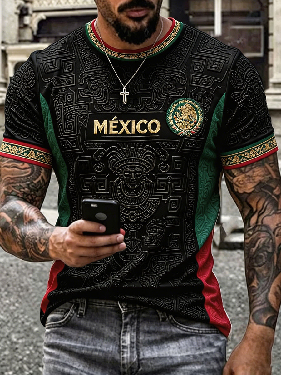 Men's Mexico Proud Art Printed T-shirt gracestitchs