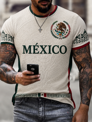 Men's Mexico Proud Art Printed short sleeves t-shirt gracestitchs