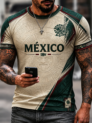 Men's Mexico Proud Art Printed short sleeves t-shirt gracestitchs