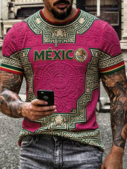 Men's Mexico Proud Art Printed T-shirt gracestitchs