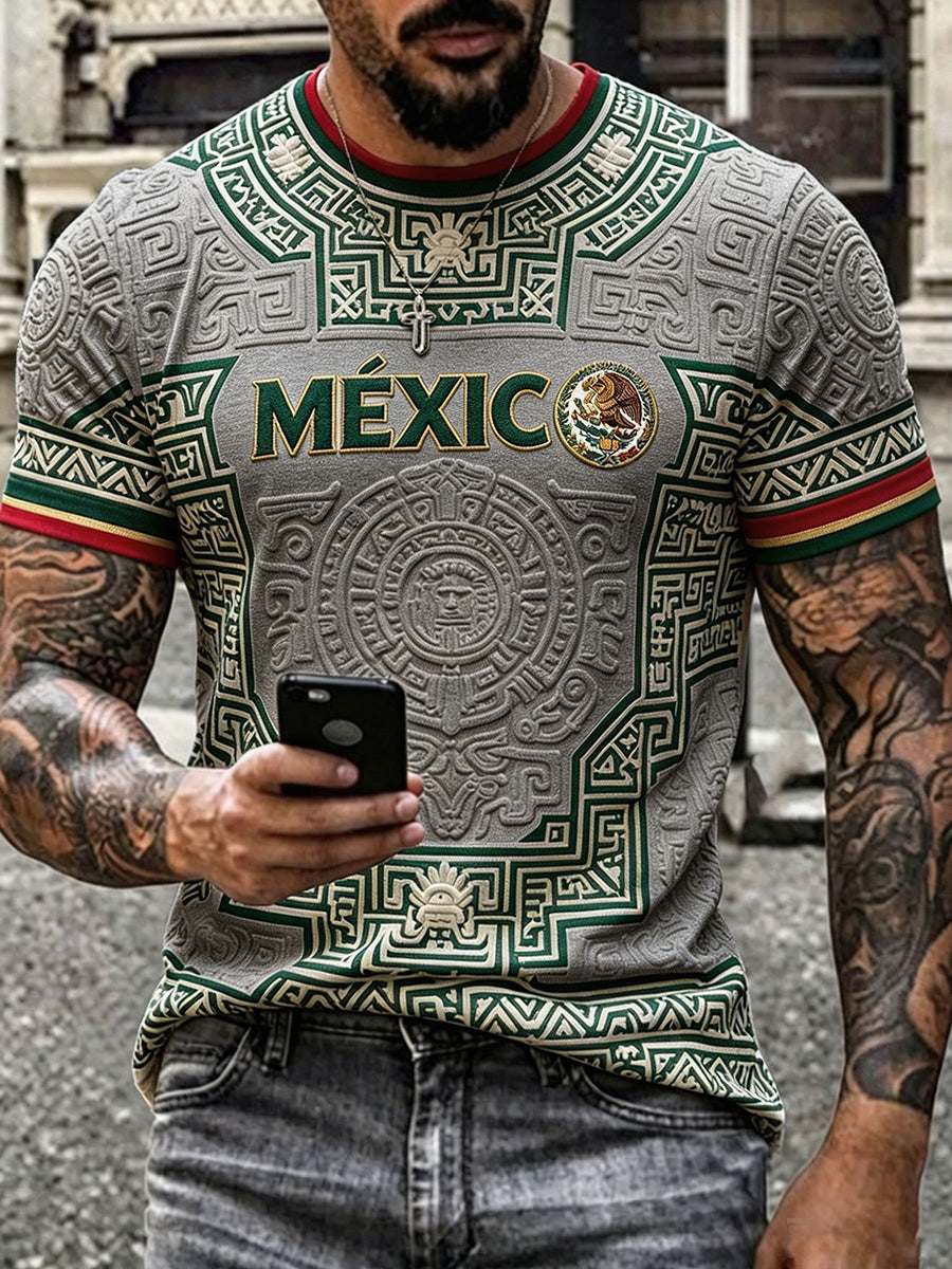 Men's Mexico Proud Art Printed T-shirt gracestitchs
