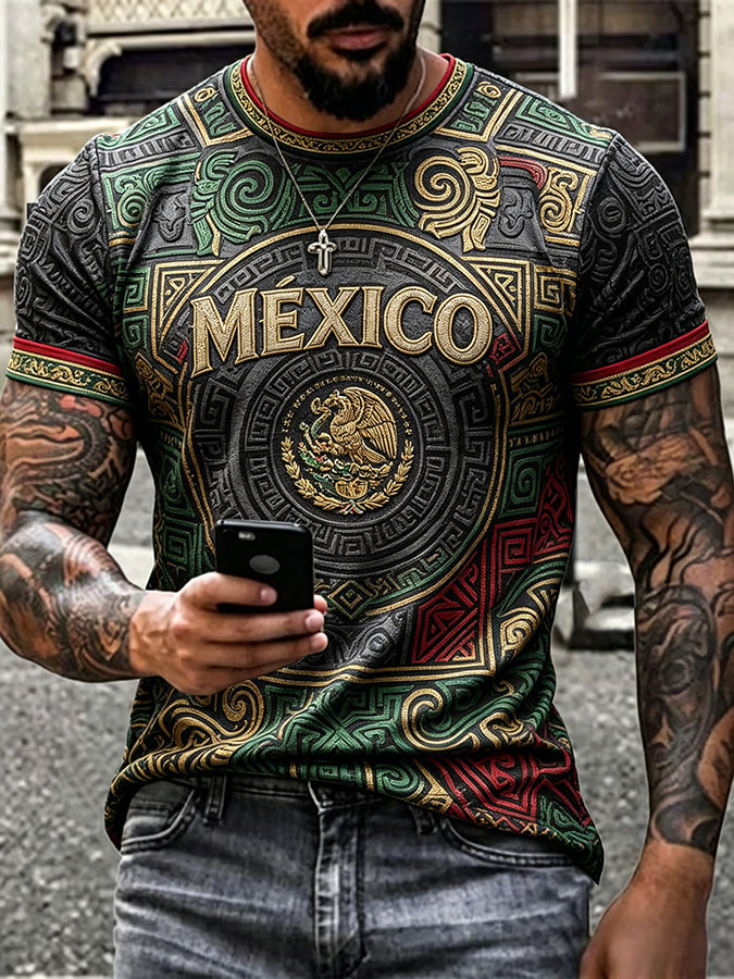 Men's Mexico Football Lover Printed T-shirt gracestitchs