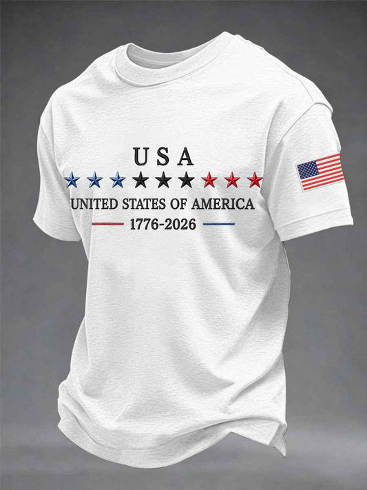 Men's Independence Day Graphic Casual Patriotic Tee