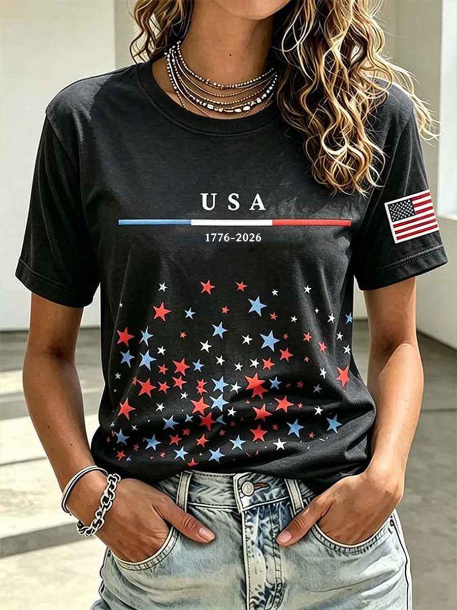 Women's USA 1776-2026 Short-sleeved T-shirt