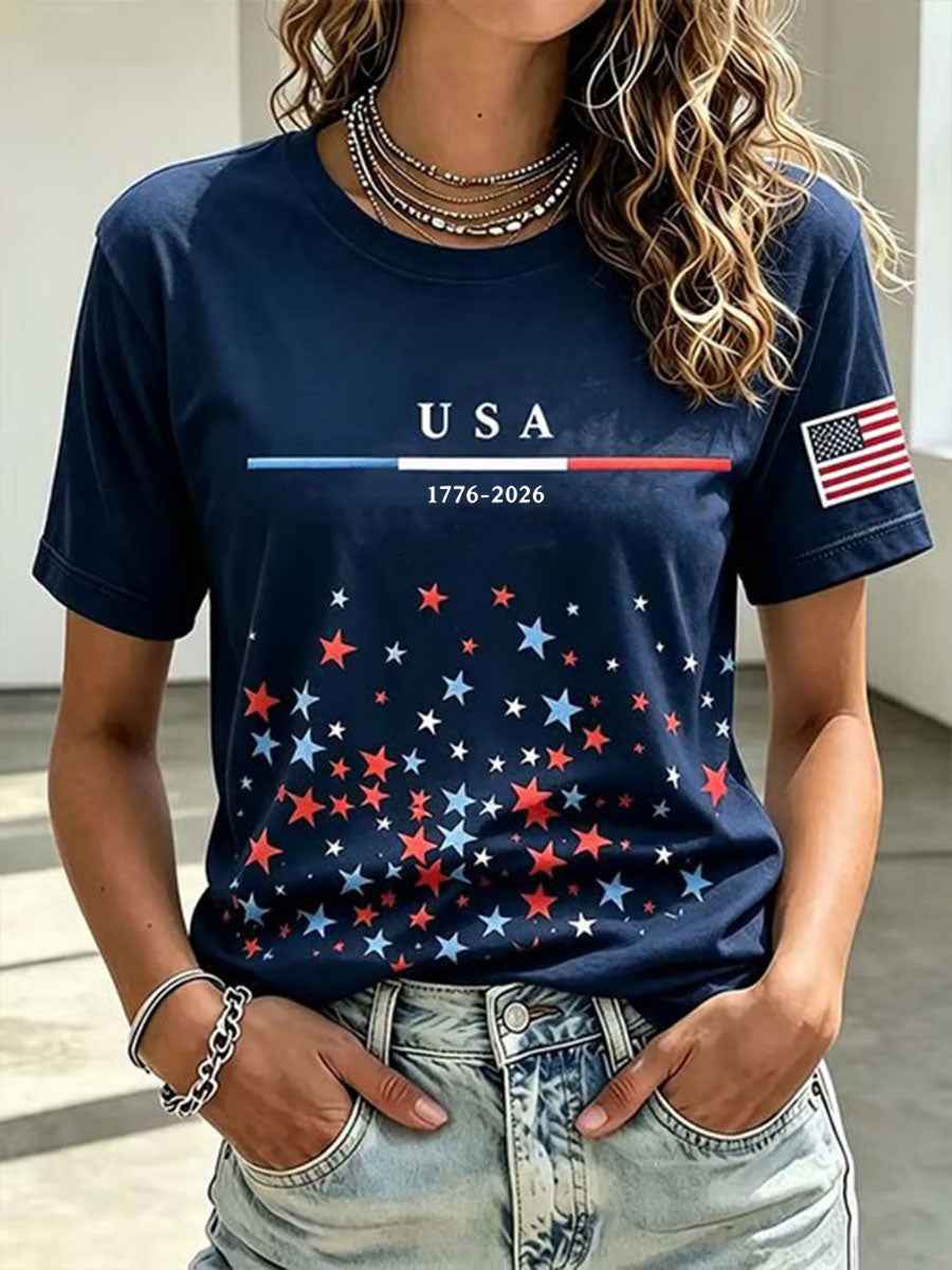 Women's USA 1776-2026 Short-sleeved T-shirt