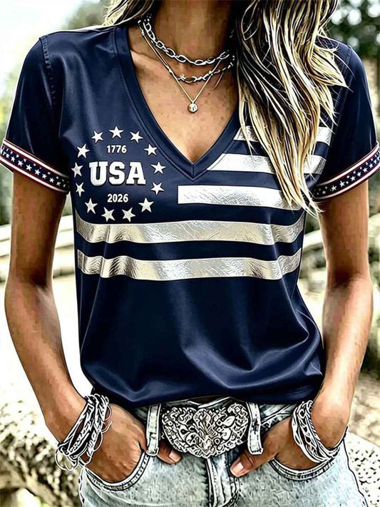 Women's USA 1776-2026 Short-sleeved T-shirt