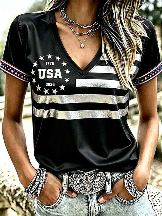 Women's USA 1776-2026 Short-sleeved T-shirt