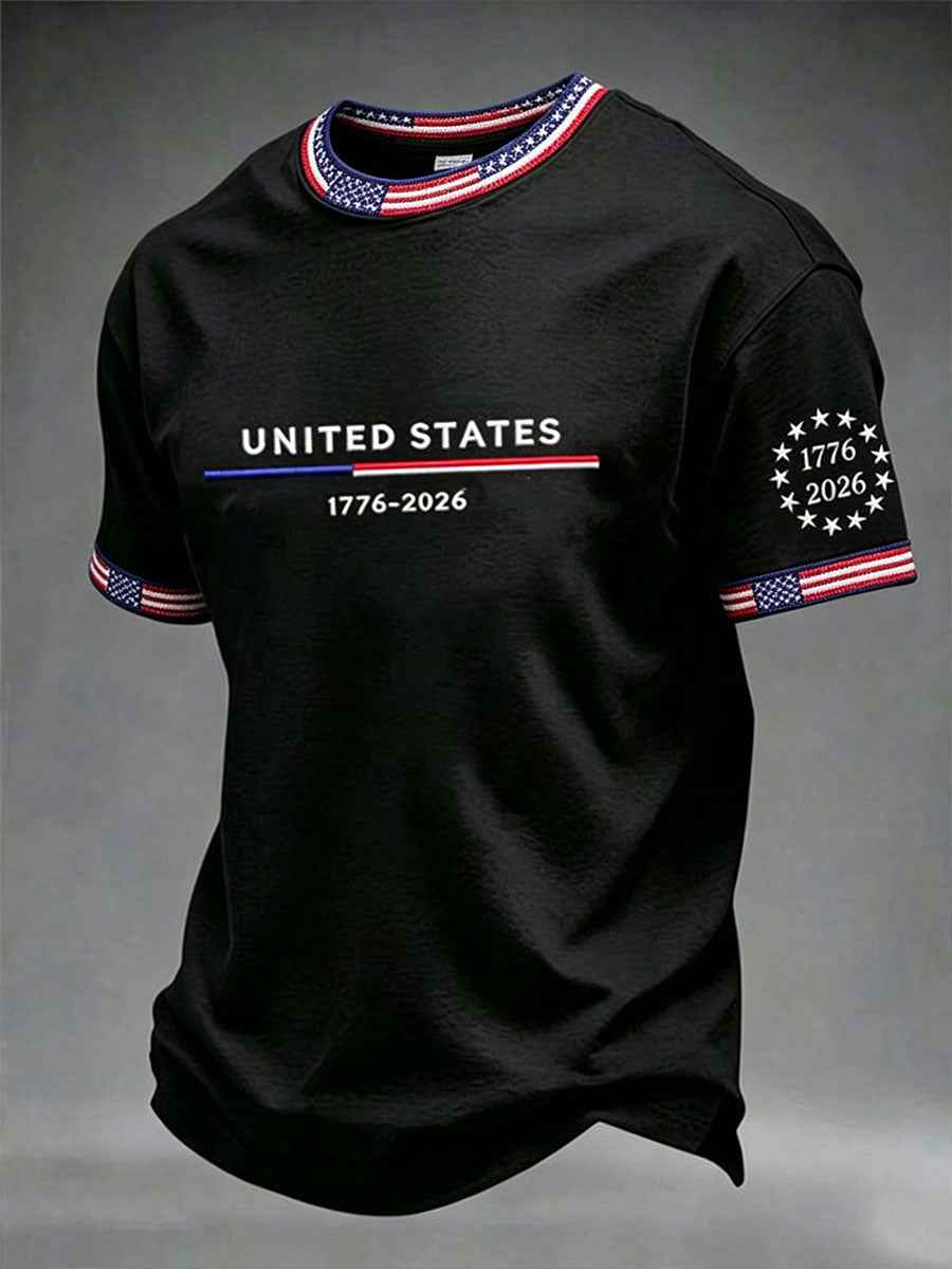 Men's United States 1776-2026 Short Sleeves T-shirt