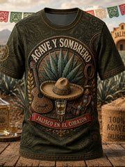 Men's Mexico Charro Pride Jalisco Printed T-shirt gracestitchs
