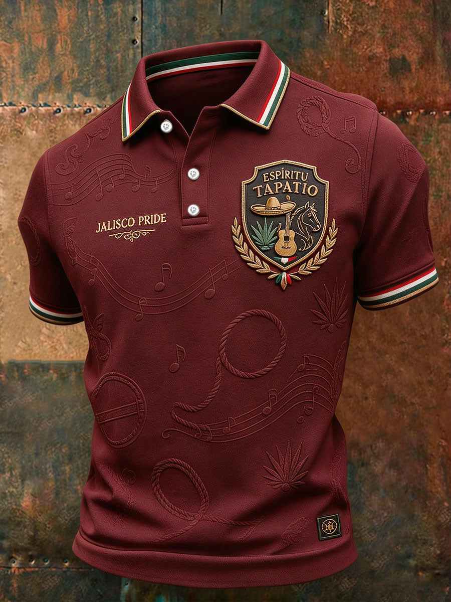 Men's Mexico Charro Pride Jalisco Printed Casual Tops