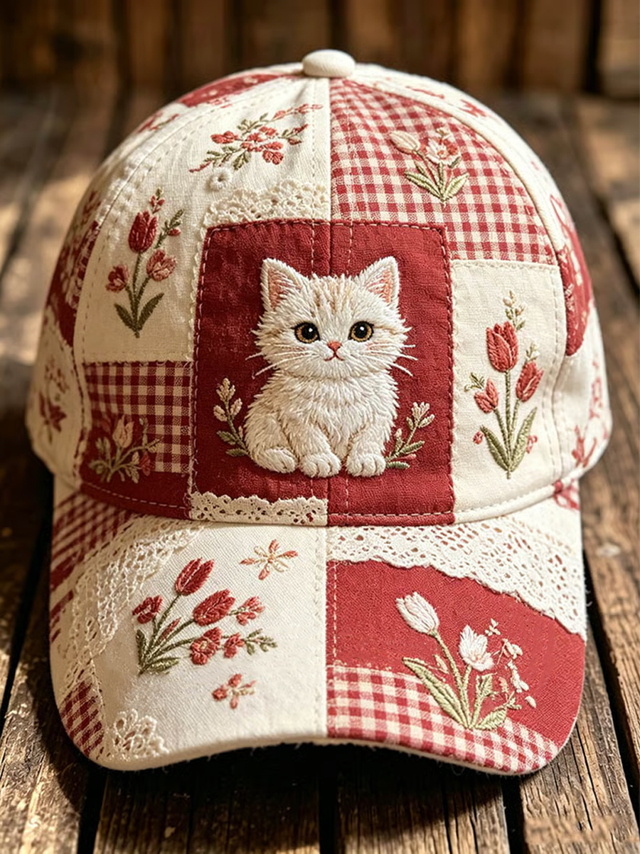 Unisex Cute Cat Print  Hat gracestitchs