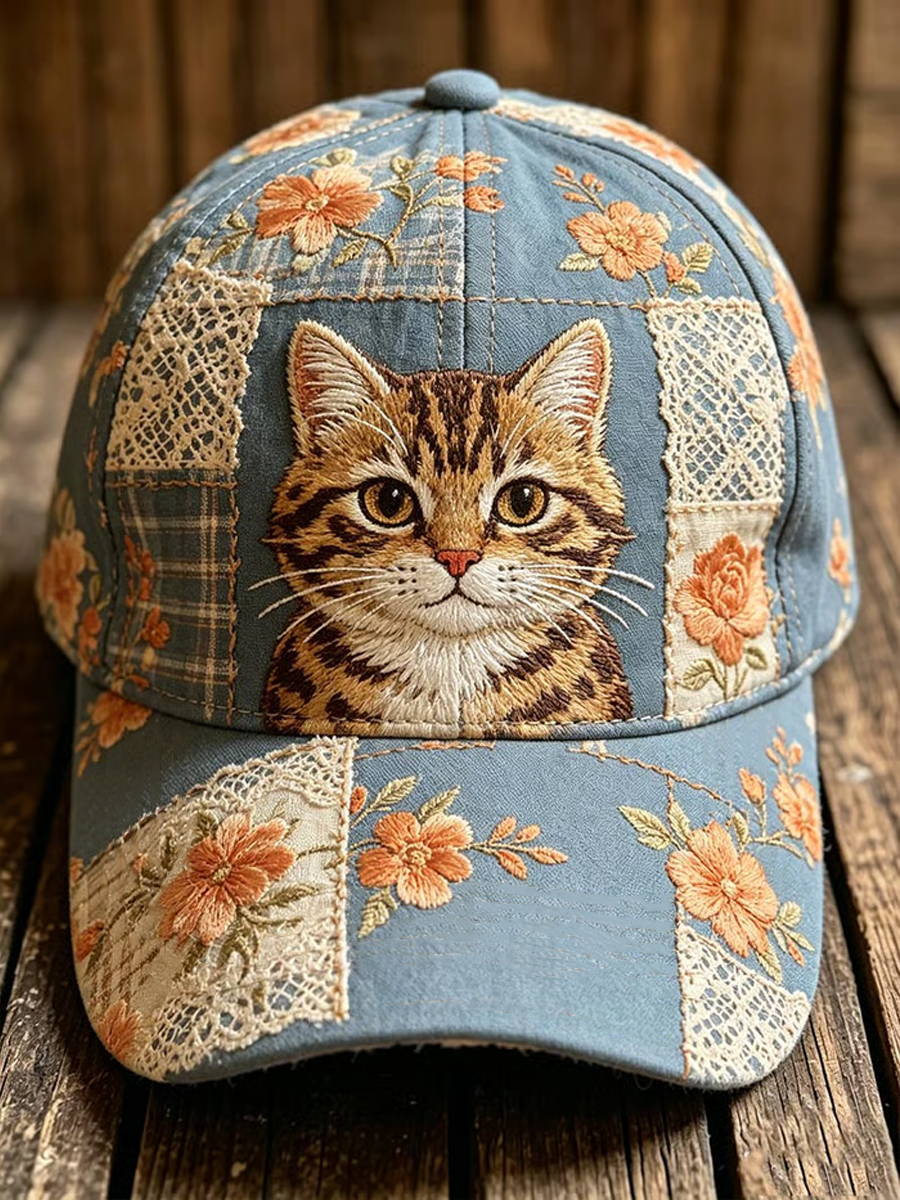 Unisex Cute Cat Print  Hat gracestitchs