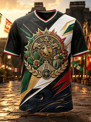 Men's Mexico Football Lover Art Printed T-shirt gracestitchs