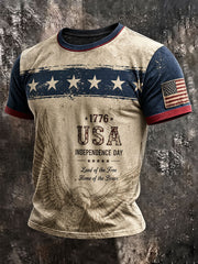 Men's USA 1776-2026 Printed Casual T-Shirt gracestitchs