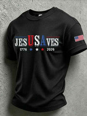 Men's Jes USA ves Waffle Short Sleeve gracestitchs