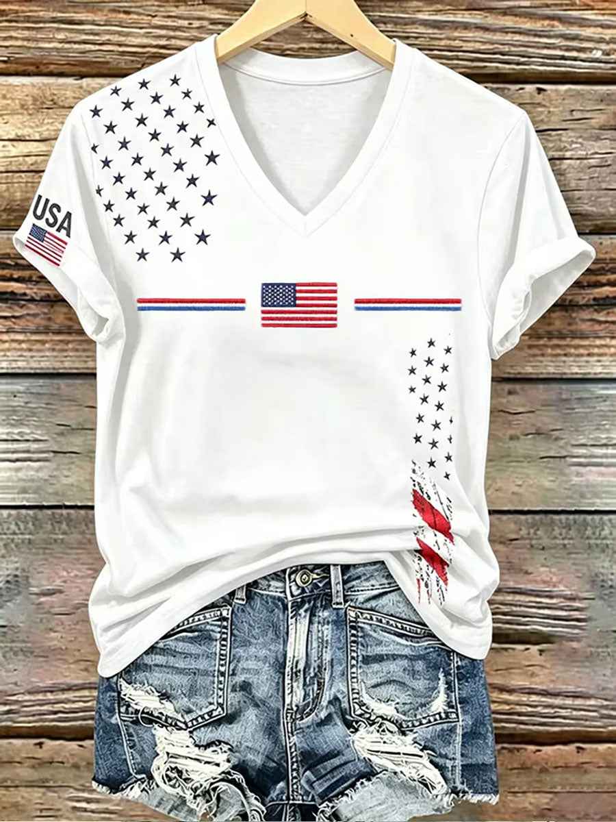 Women's Independence Day Short-sleeved T-shirt gracestitchs