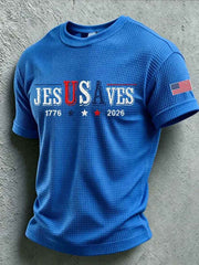 Men's Jes USA ves Waffle Short Sleeve gracestitchs