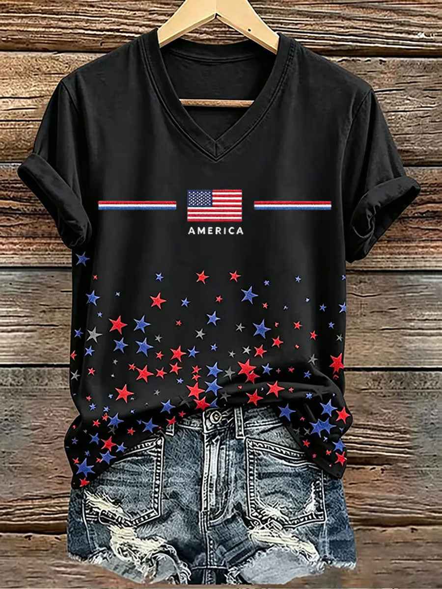 Women's Independence Day Short-sleeved T-shirt gracestitchs