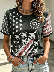 Women's Independence Day Short-sleeved T-shirt gracestitchs
