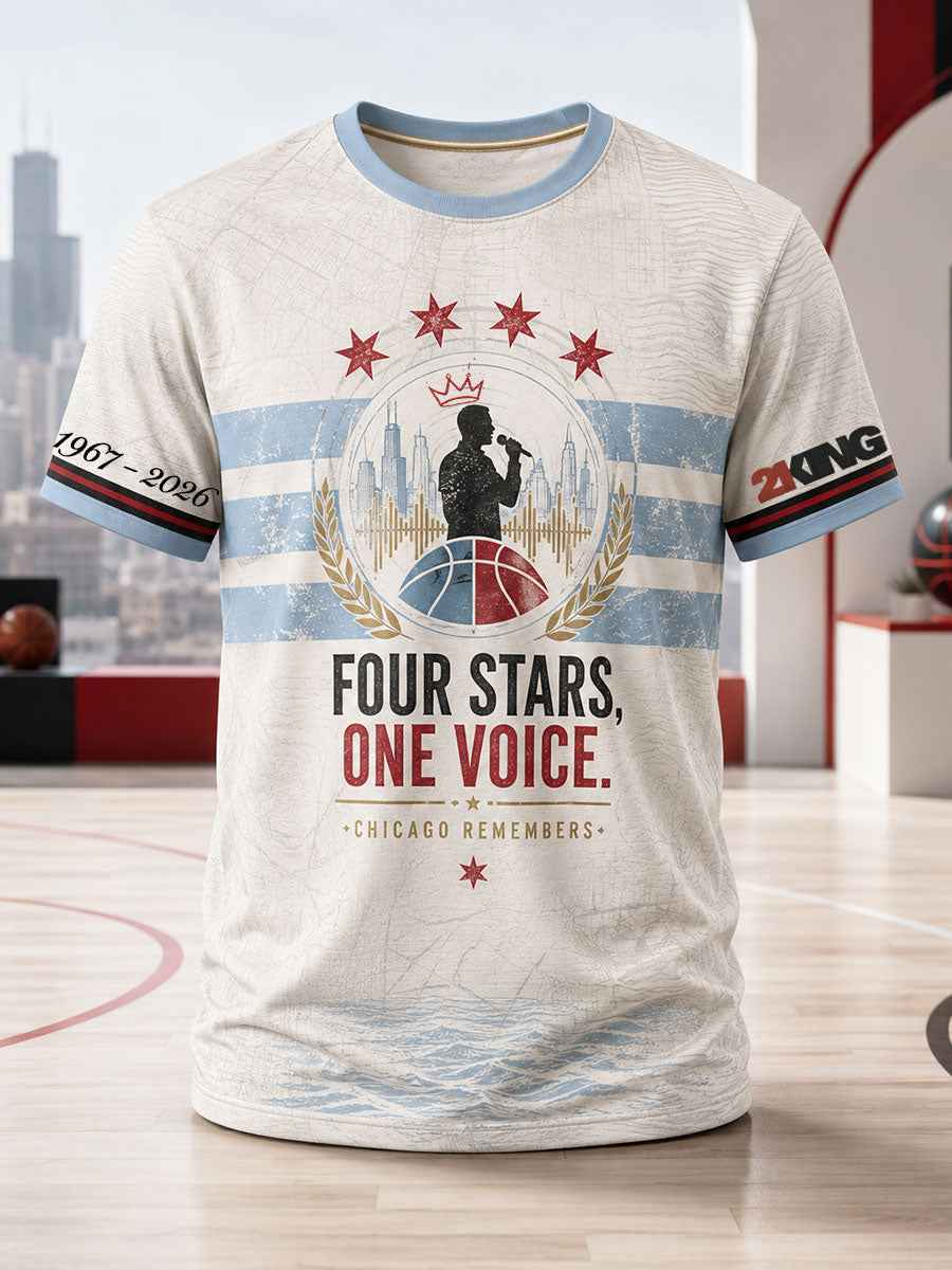 Men's Chicago King Basketball Lover Printed T-shirt