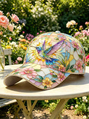Unisex Floral Hummingbird  Hat