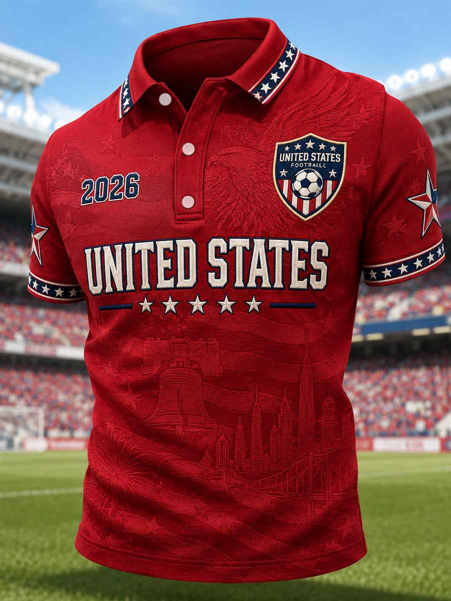 Men's Gift For Soccer Fans Print Casual Polo