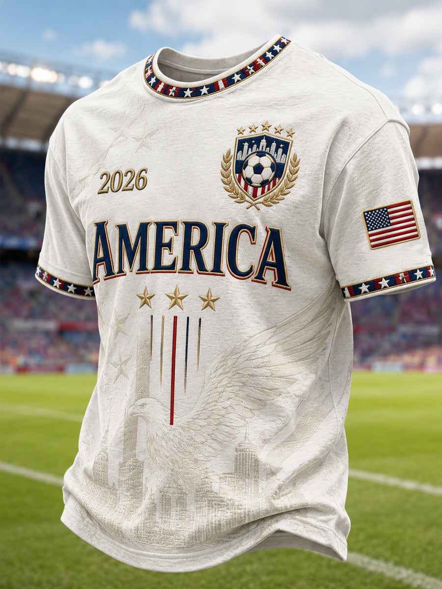 Men's Gift For Soccer Fans Print Casual Tee