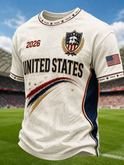 Men's Gift For Soccer Fans Print Casual Tee