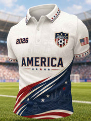 Men's Gift For Soccer Fans Print Casual Polo