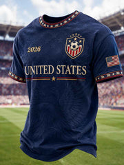 Men's Gift For Soccer Fans Print Casual Tee