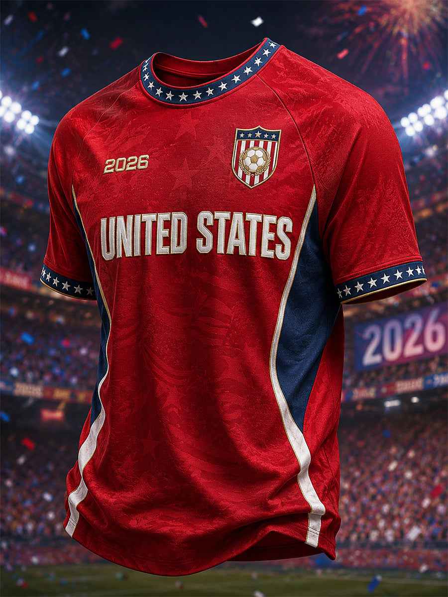 Men's Gift For Soccer Fans Print Casual Tee