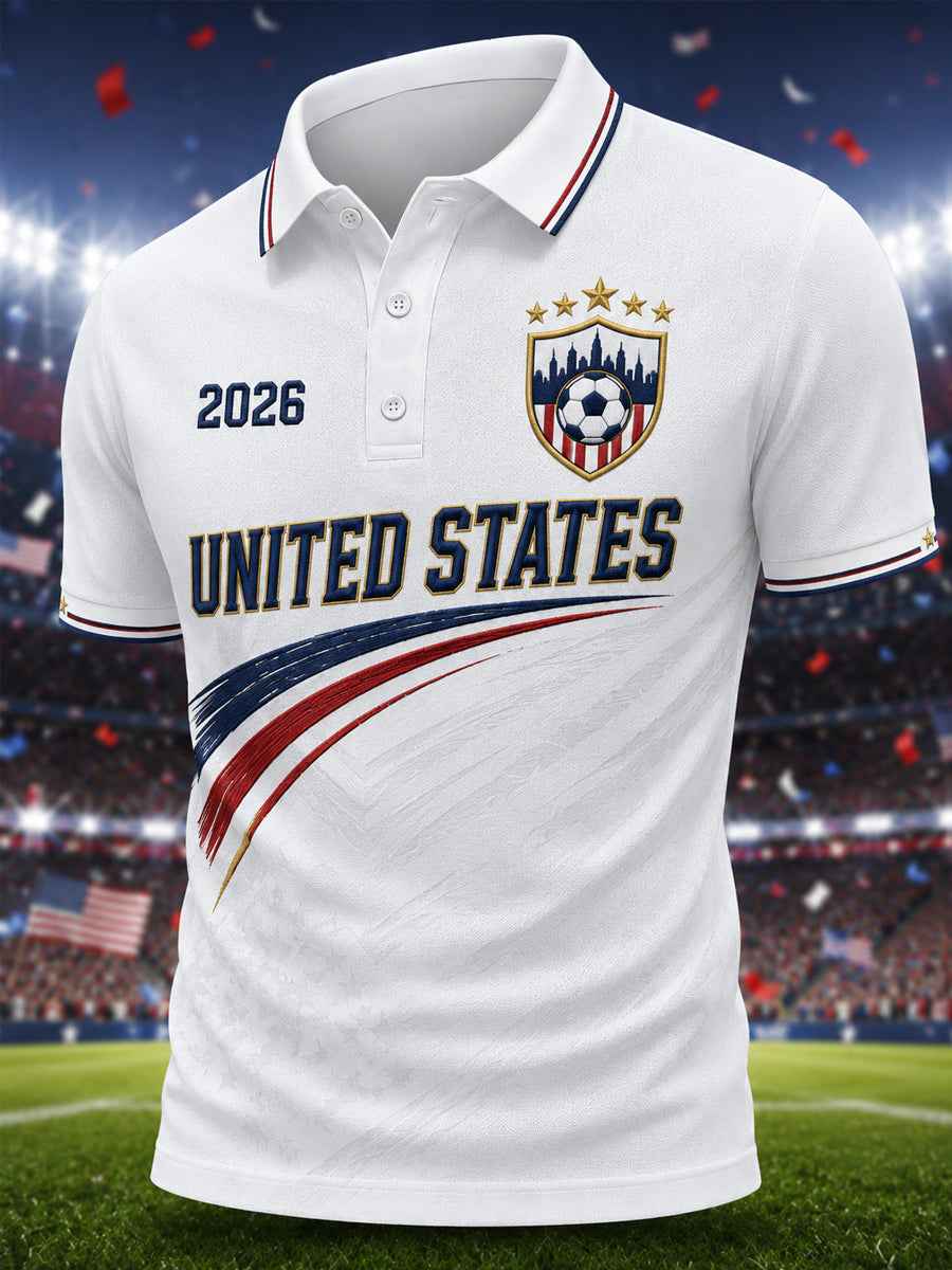 Men's Gift For Soccer Fans Print Casual Polo