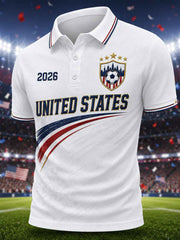 Men's Gift For Soccer Fans Print Casual Polo