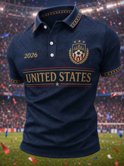 Men's Gift For Soccer Fans Print Casual Polo