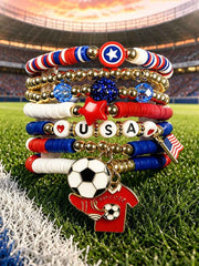 American Soccer Casual Bracelet Set