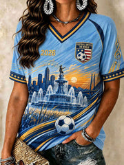 Women's American Football 2026 V-Neck T-Shirts