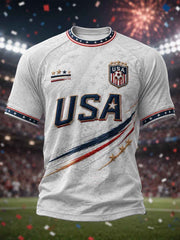Men's Gift For Soccer Fans Print Casual Tee