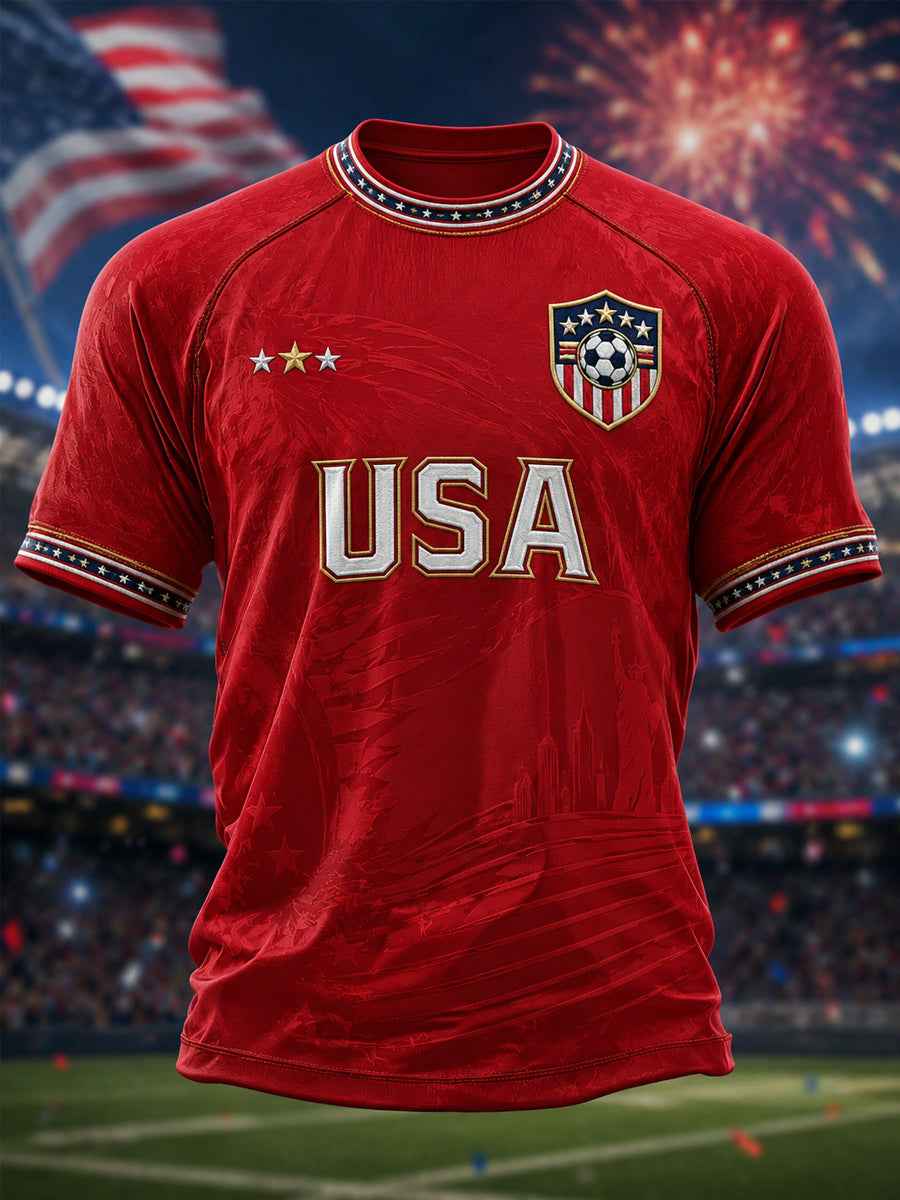 Men's Gift For Soccer Fans Print Casual Tee